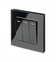 Retrotouch Crystal Mechanical Retractive/Pulse 3G Light Switch (Black PG)